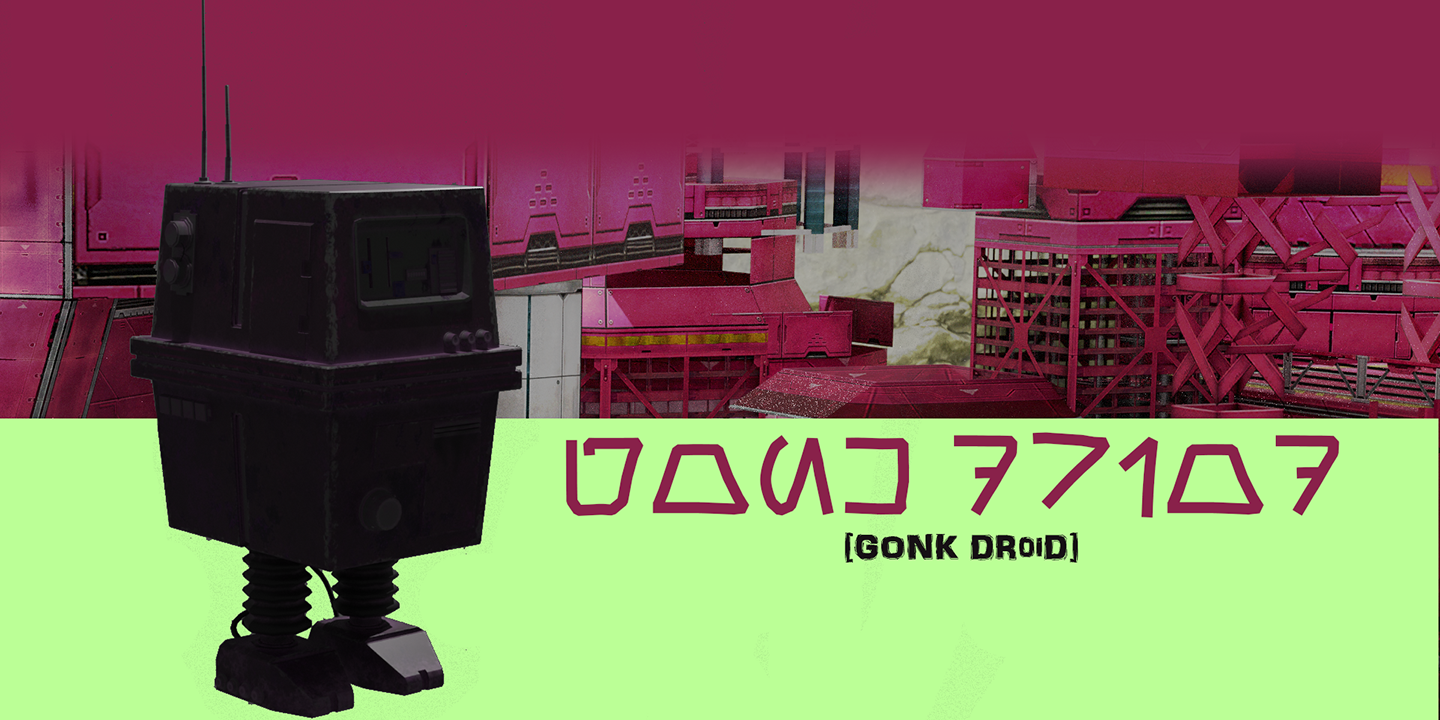 Gonk Droid Font preview